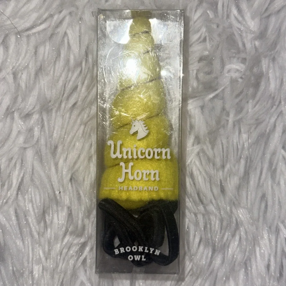 Brooklyn Owl Unicorn‎ Headband Horn Yellow Costume New